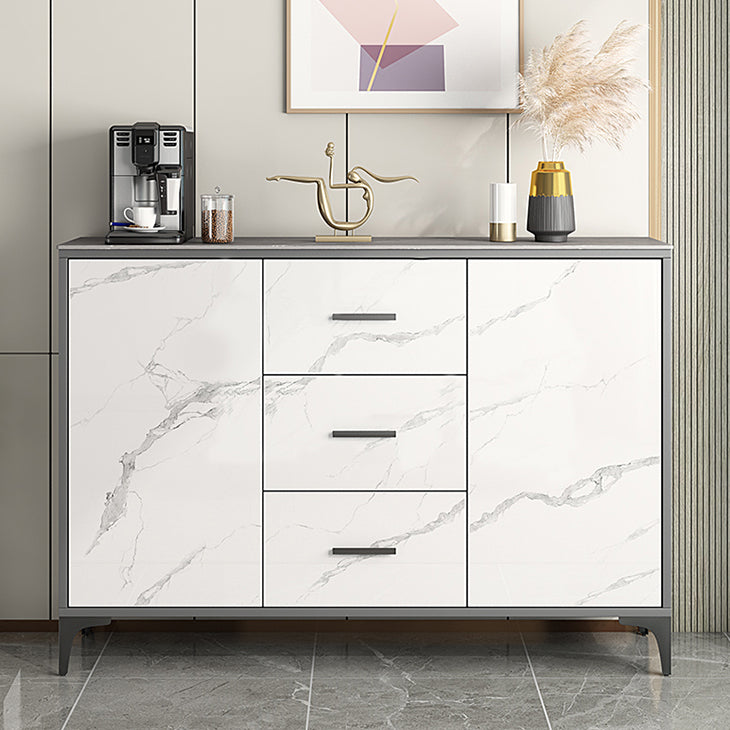 Stone Kitchen Sideboard Cabinet Modern Server Cabinet with Storage