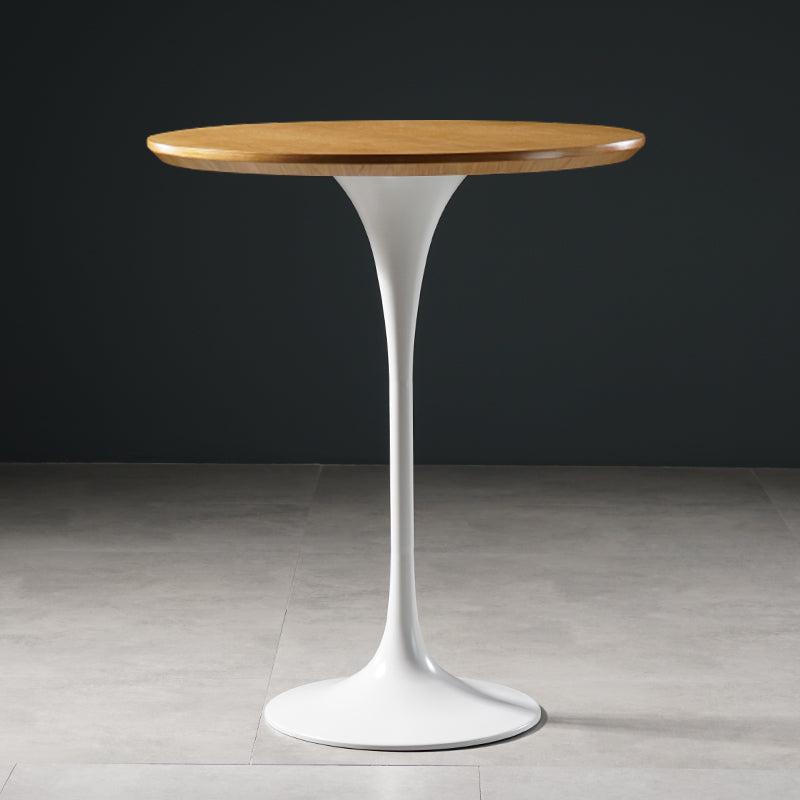 Stone Bar Dining Table Glam Round Bar Table with Pedestal for Dining Room