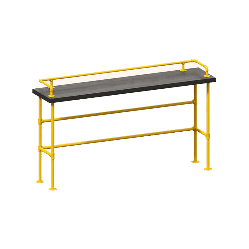 Modern Black and Yellow Bistro Bar Table Balcony Metal Height Cocktail Table