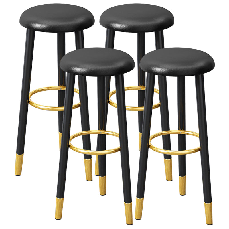 Scandinavian Home Backless Stool Matte Finish Upholstered Bar Stools