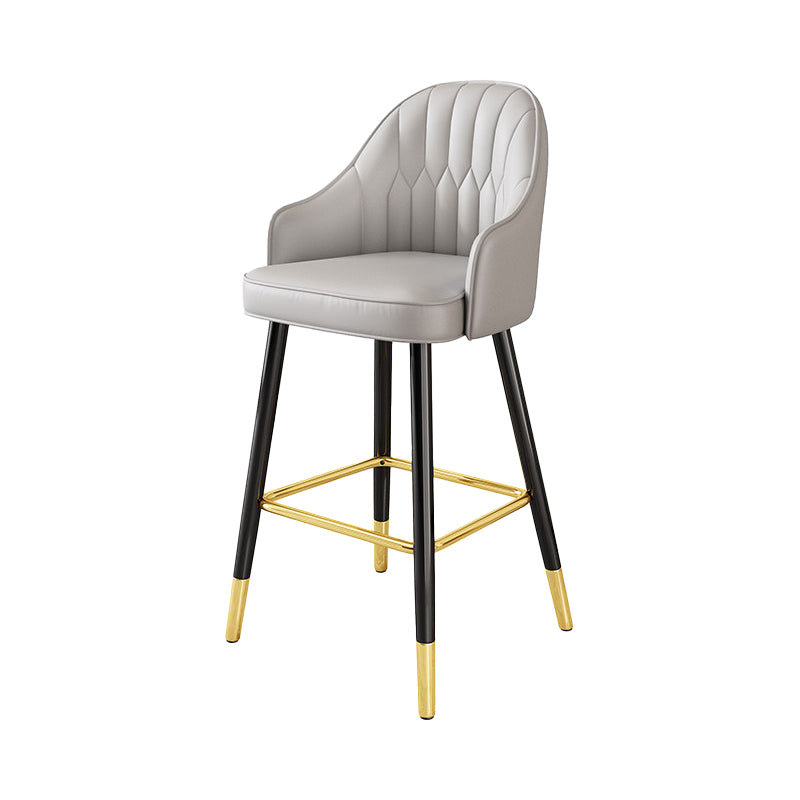 Scandinavian Home Armed Stool Matte Finish Upholstered Bar Stools