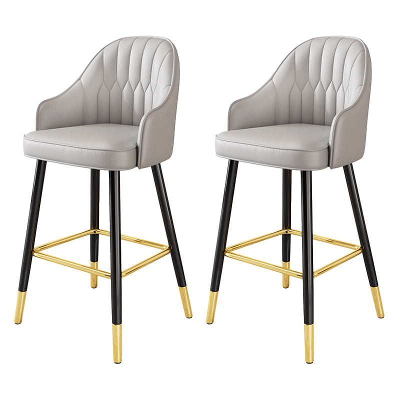 Scandinavian Home Armed Stool Matte Finish Upholstered Bar Stools