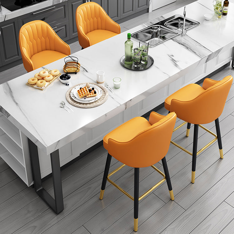 Scandinavian Home Armed Stool Matte Finish Upholstered Bar Stools