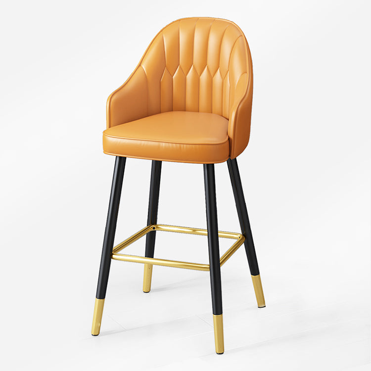 Scandinavian Home Armed Stool Matte Finish Upholstered Bar Stools