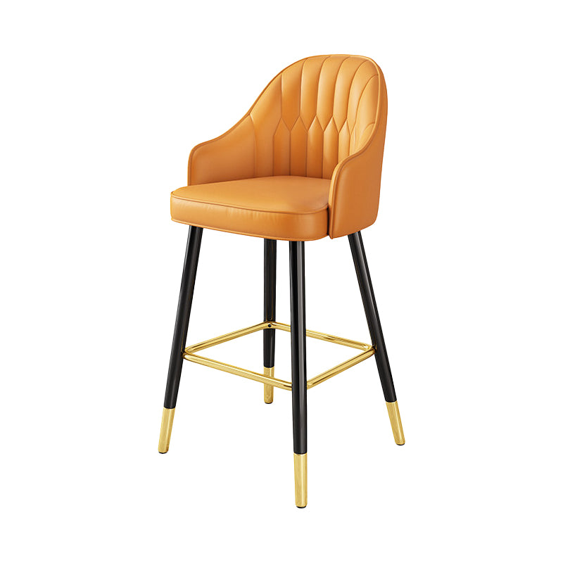 Scandinavian Home Armed Stool Matte Finish Upholstered Bar Stools