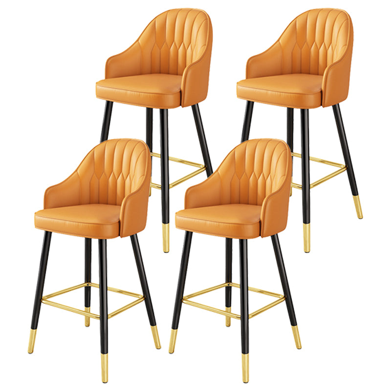 Scandinavian Home Armed Stool Matte Finish Upholstered Bar Stools
