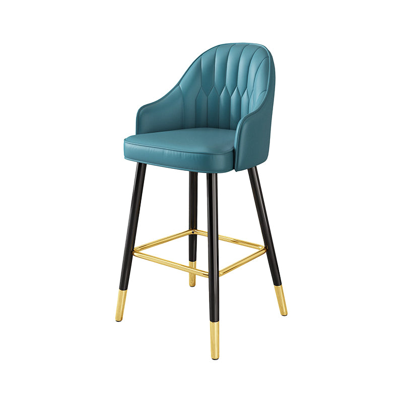 Scandinavian Home Armed Stool Matte Finish Upholstered Bar Stools