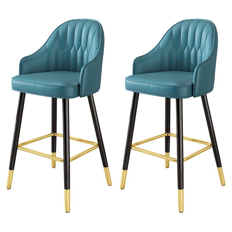 Scandinavian Home Armed Stool Matte Finish Upholstered Bar Stools