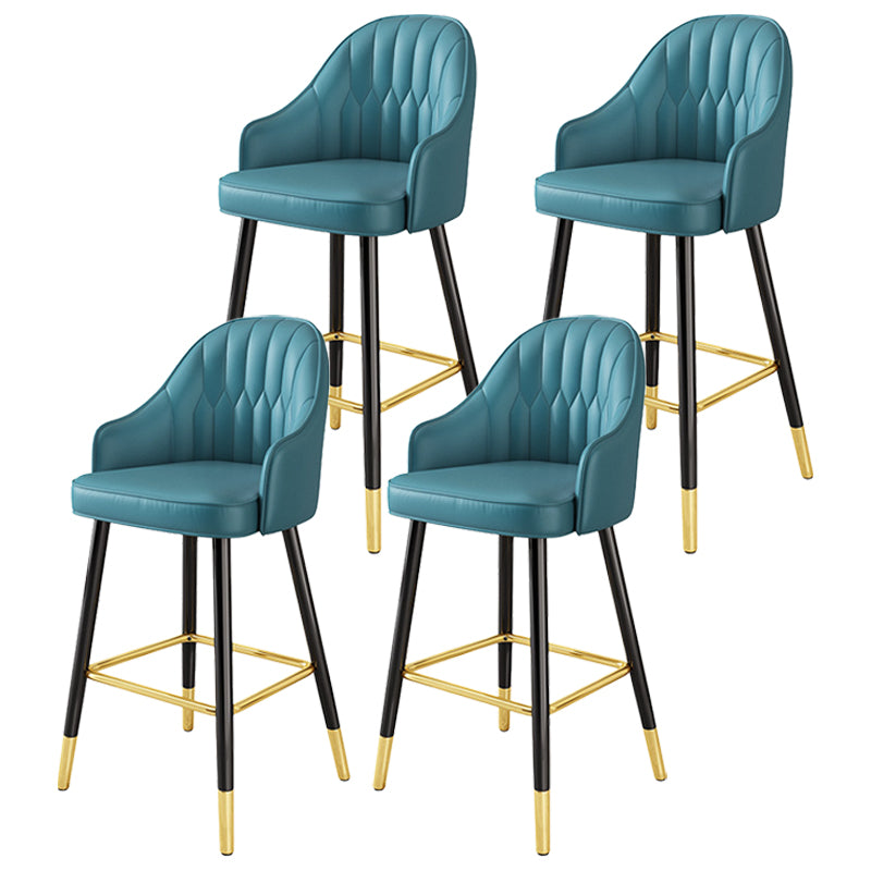 Scandinavian Home Armed Stool Matte Finish Upholstered Bar Stools