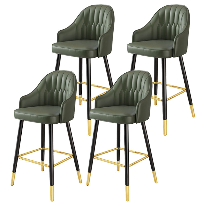 Scandinavian Home Armed Stool Matte Finish Upholstered Bar Stools
