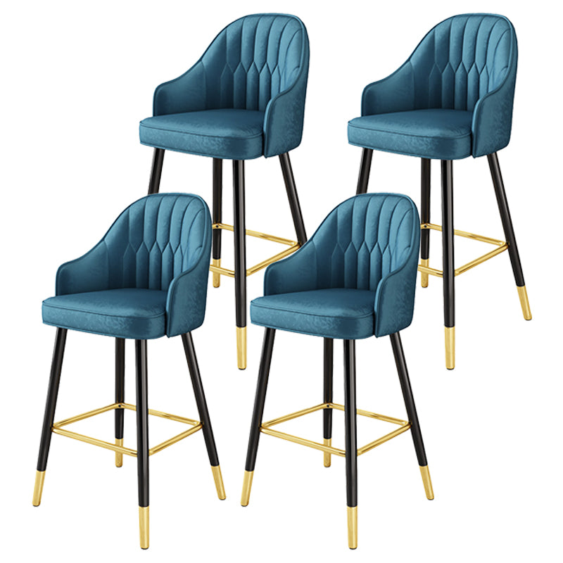 Scandinavian Home Armed Stool Matte Finish Upholstered Bar Stools
