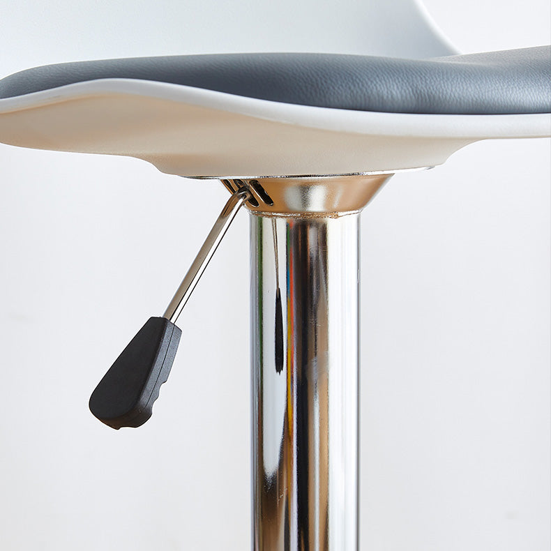 Contemporary Liftable Bar-stool Plastic Counter Bar Stool with Metal Legs