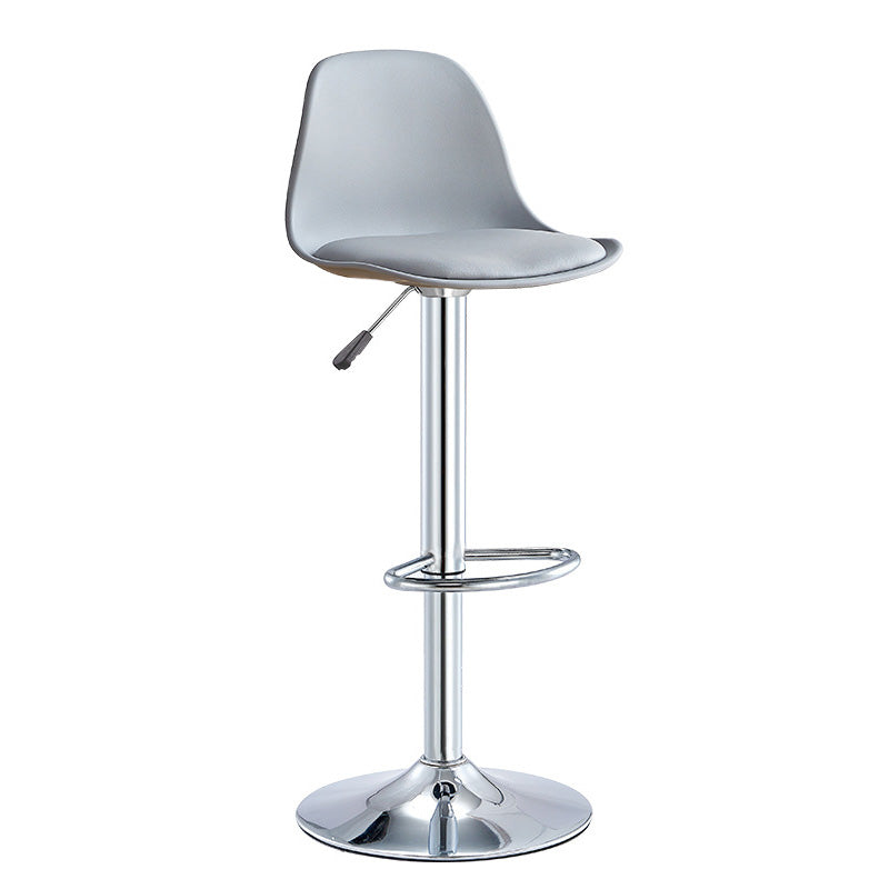 Contemporary Liftable Bar-stool Plastic Counter Bar Stool with Metal Legs