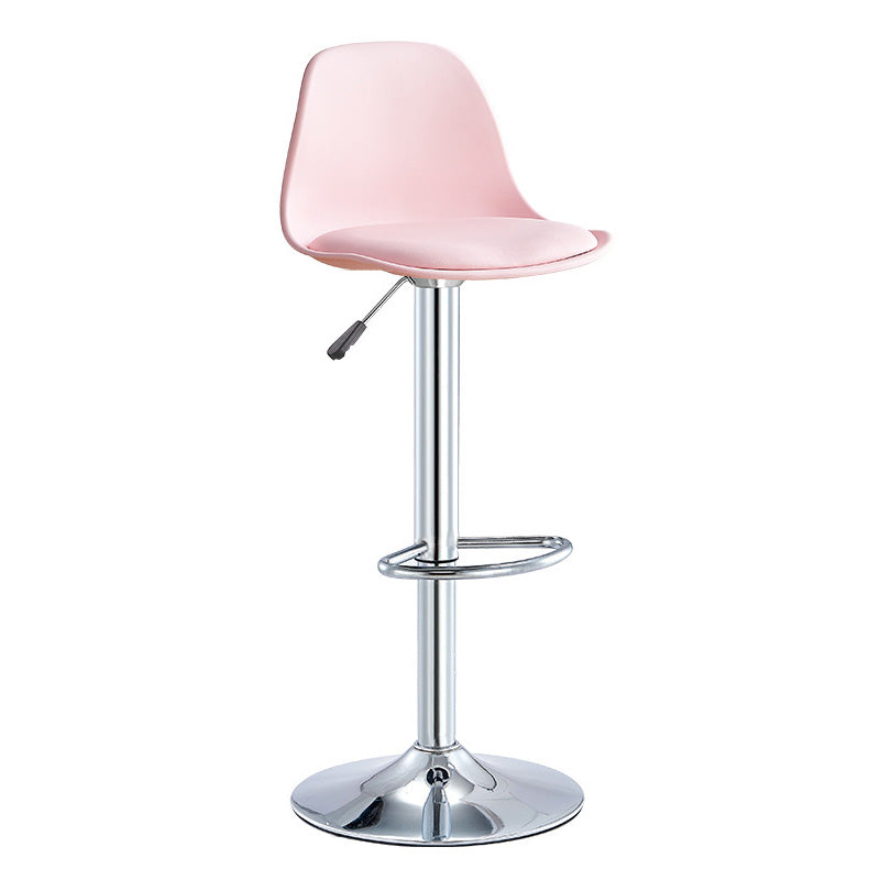Contemporary Liftable Bar-stool Plastic Counter Bar Stool with Metal Legs