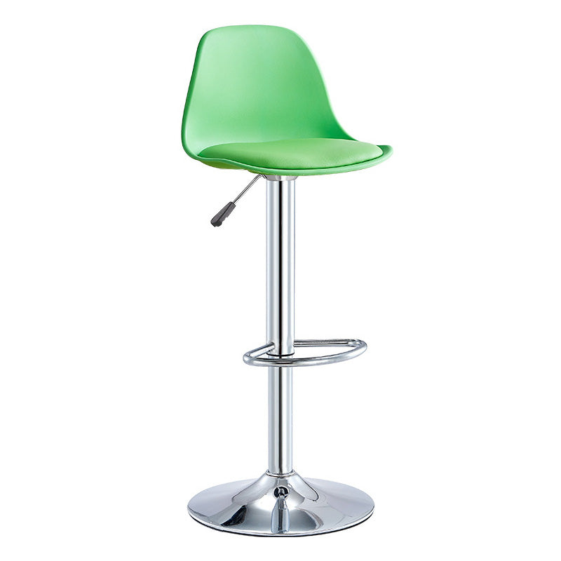 Contemporary Style Liftable Bar-stool Plastic Counter Bar Stool with Metal Legs