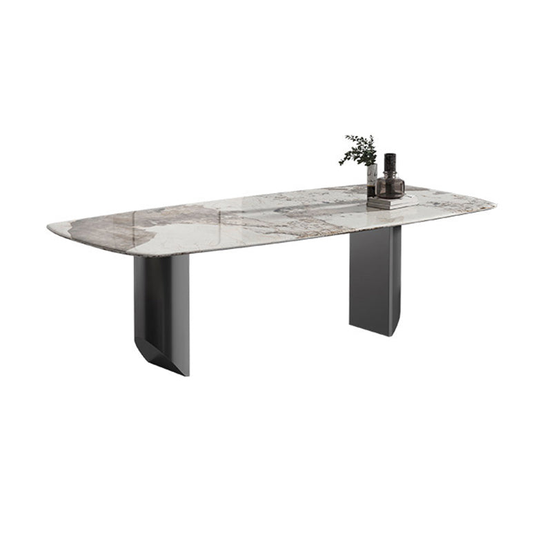 Designer Style 1/2/3 Pieces Dining Set Sintered Stone Dining Table with Leather Chairs