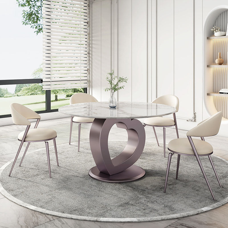 1/2/5/7 Pcs Dining Table Set with Sintered Stone Top Dining Table Set with Chair