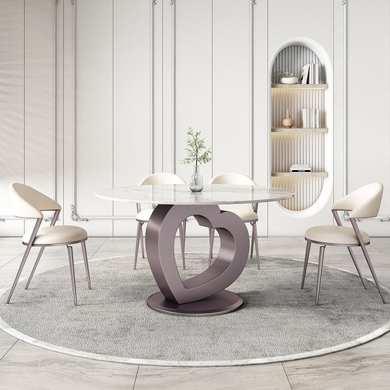 1/2/5/7 Pcs Dining Table Set with Sintered Stone Top Dining Table Set with Chair