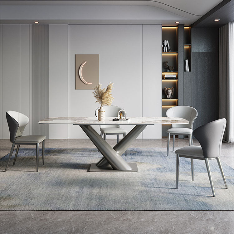 Contemporary 1/4/5/7 Pieces Dining Set Sintered Stone Dining Room Set