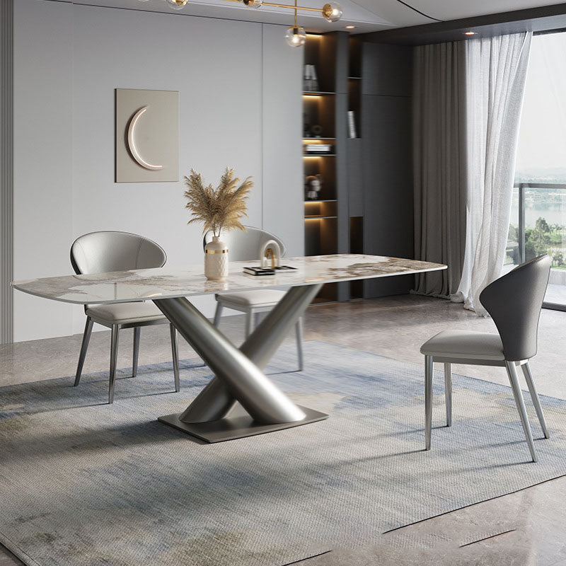 Contemporary 1/4/5/7 Pieces Dining Set Sintered Stone Dining Room Set