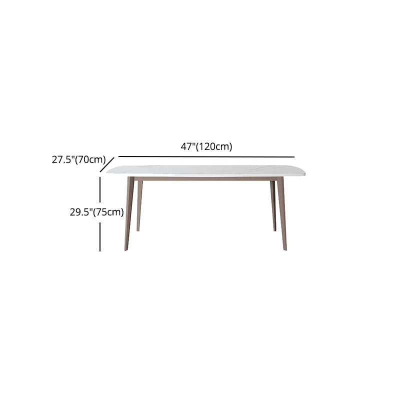 Nordic Dining Set 1/4/5 Pieces Sintered Stone Dining Table with Leather Chairs