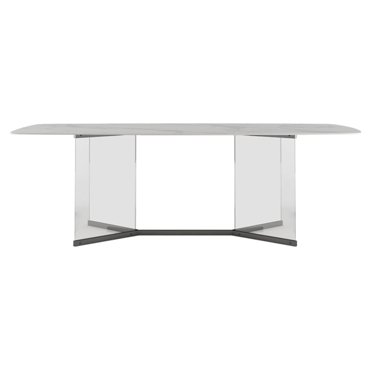 Modern 1/3/4/5/6 Pieces Dining Set Rectangle Sintered Stone Dining Table Set
