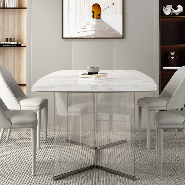 Modern 1/3/4/5/6 Pieces Dining Set Rectangle Sintered Stone Dining Table Set