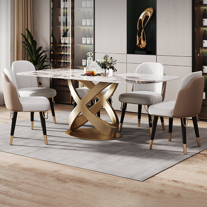 Glam 1/2/5/6/7 Pieces Dining Set Sintered Stone Dining Table Set for Dining Areas