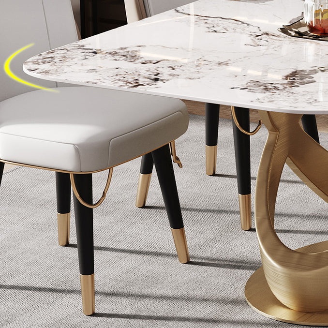 Glam 1/2/5/6/7 Pieces Dining Set Sintered Stone Dining Table Set for Dining Areas
