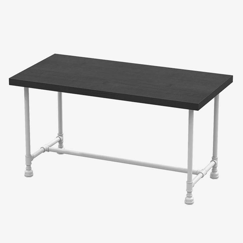 Industrial Style Dining Table Solid Wood Dining Table with Trestle Base