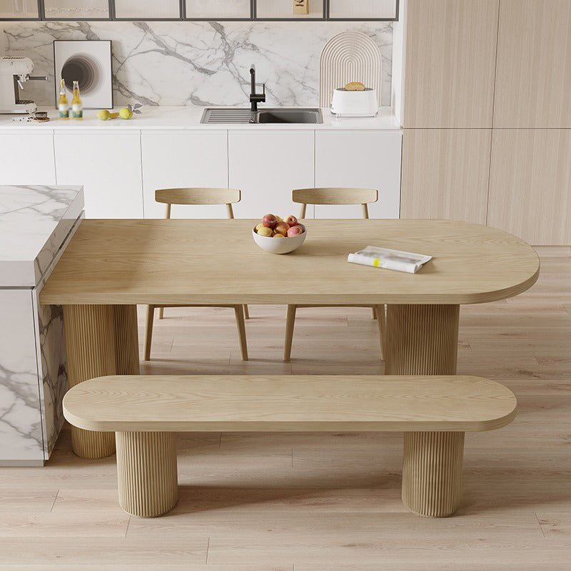 Irregular Shape Pine Wood Table for Restaurant Nature Island Table with 3 Legs
