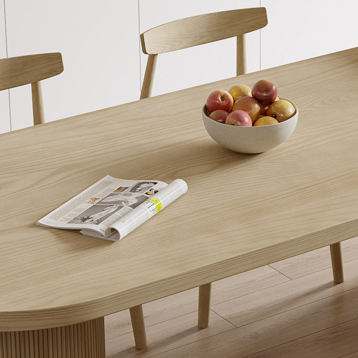 Irregular Shape Pine Wood Table for Restaurant Nature Island Table with 3 Legs