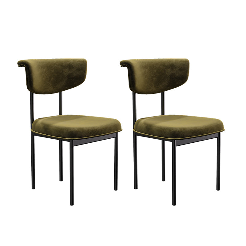 Modern Upholstered Side Chair Open Back Dining Room Chair for Indoor