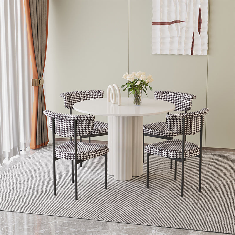 Modern Upholstered Side Chair Open Back Dining Room Chair for Indoor