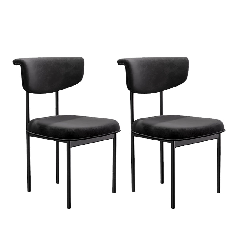 Modern Upholstered Side Chair Open Back Dining Room Chair for Indoor