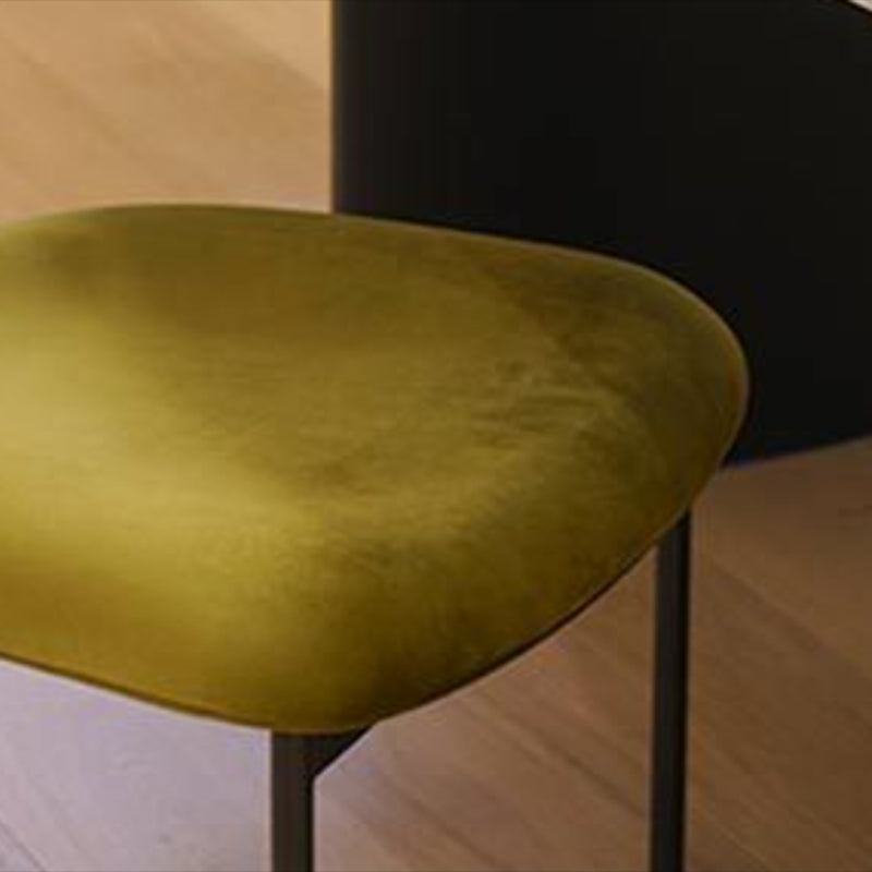 Modern Upholstered Side Chair Open Back Dining Room Chair for Indoor