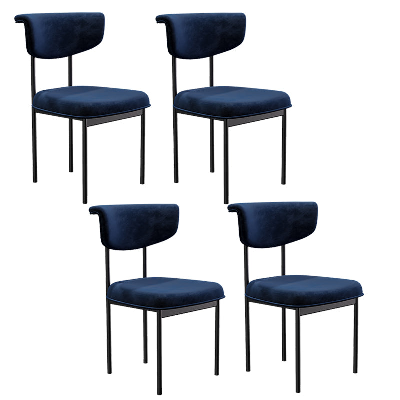 Modern Upholstered Side Chair Open Back Dining Room Chair for Indoor