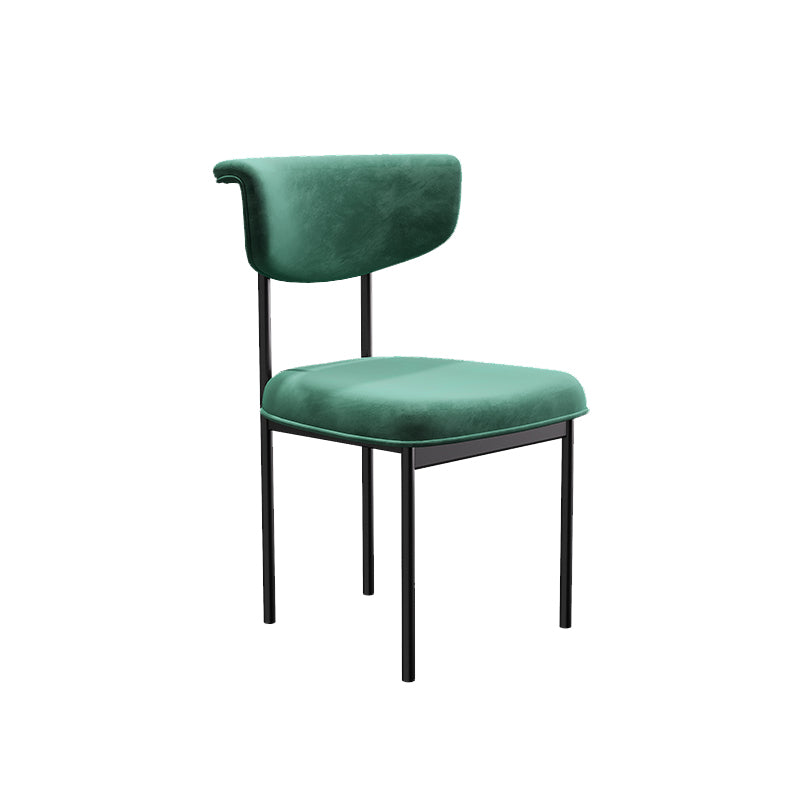 Modern Upholstered Side Chair Open Back Dining Room Chair for Indoor