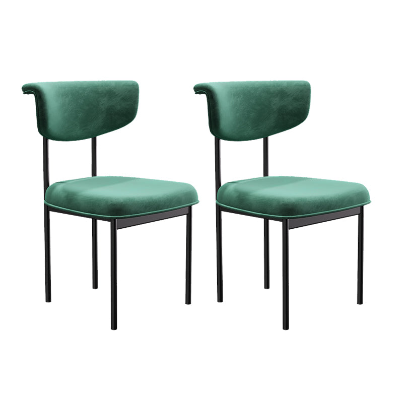 Modern Upholstered Side Chair Open Back Dining Room Chair for Indoor