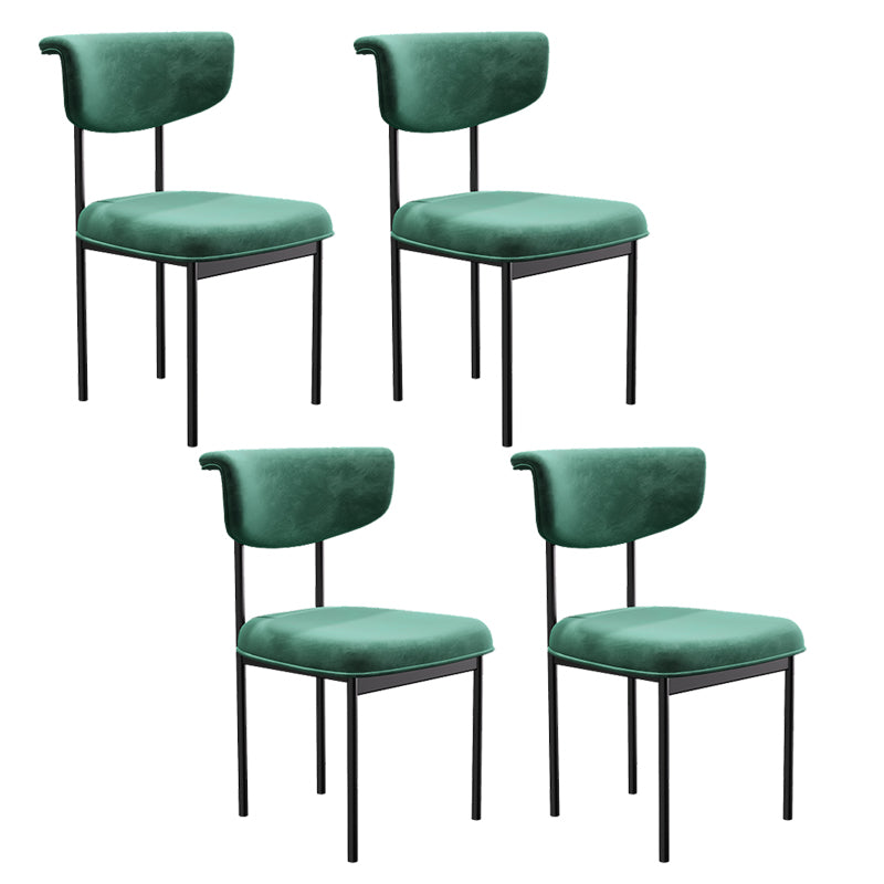 Modern Upholstered Side Chair Open Back Dining Room Chair for Indoor