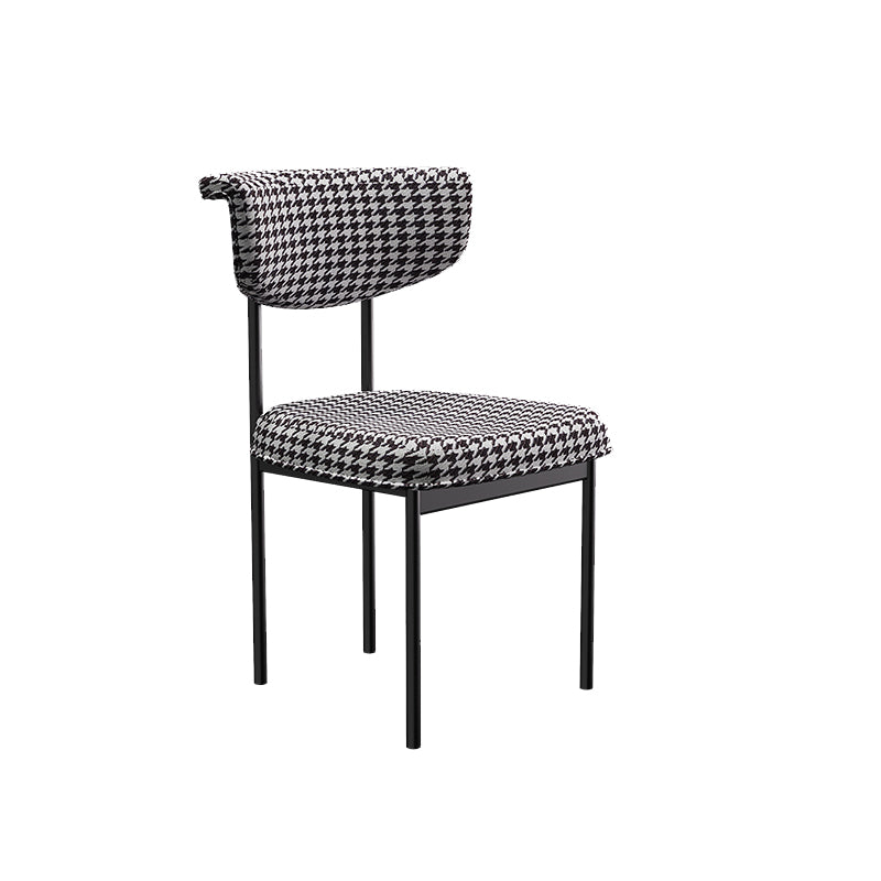 Modern Upholstered Side Chair Open Back Dining Room Chair for Indoor