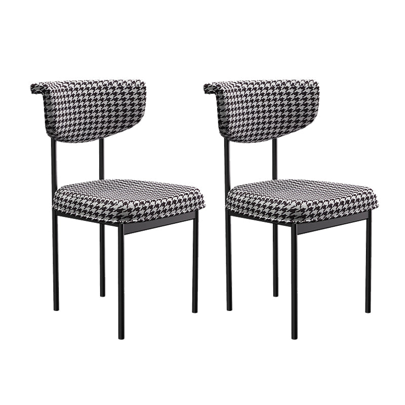 Modern Upholstered Side Chair Open Back Dining Room Chair for Indoor