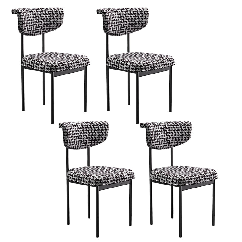 Modern Upholstered Side Chair Open Back Dining Room Chair for Indoor