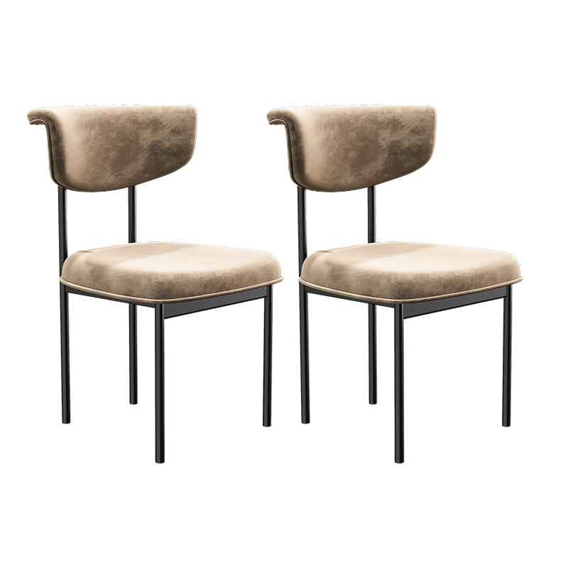 Modern Upholstered Side Chair Open Back Dining Room Chair for Indoor