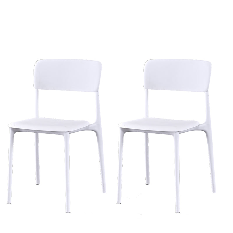Plastic Modern Contemporary Kitchen Chair Armless Open Back Dining Room Chair