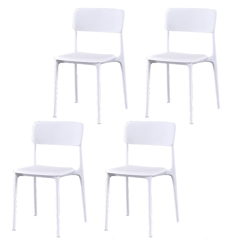 Plastic Modern Contemporary Kitchen Chair Armless Open Back Dining Room Chair