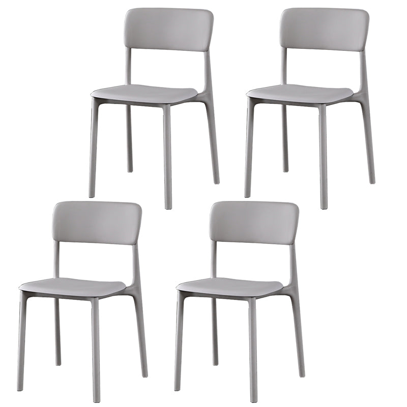 Plastic Modern Contemporary Kitchen Chair Armless Open Back Dining Room Chair