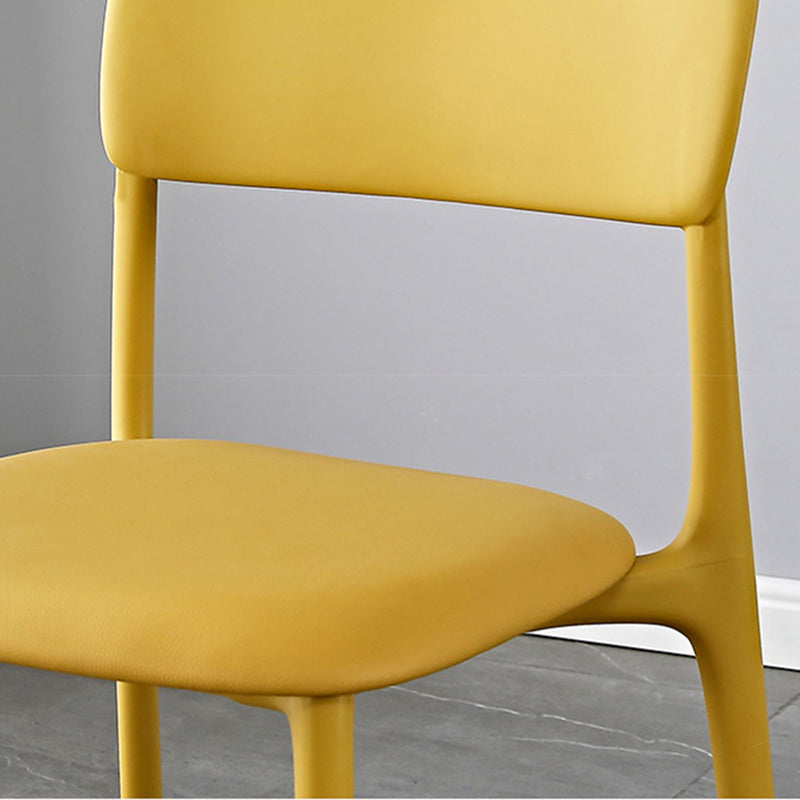 Plastic Modern Contemporary Kitchen Chair Armless Open Back Dining Room Chair