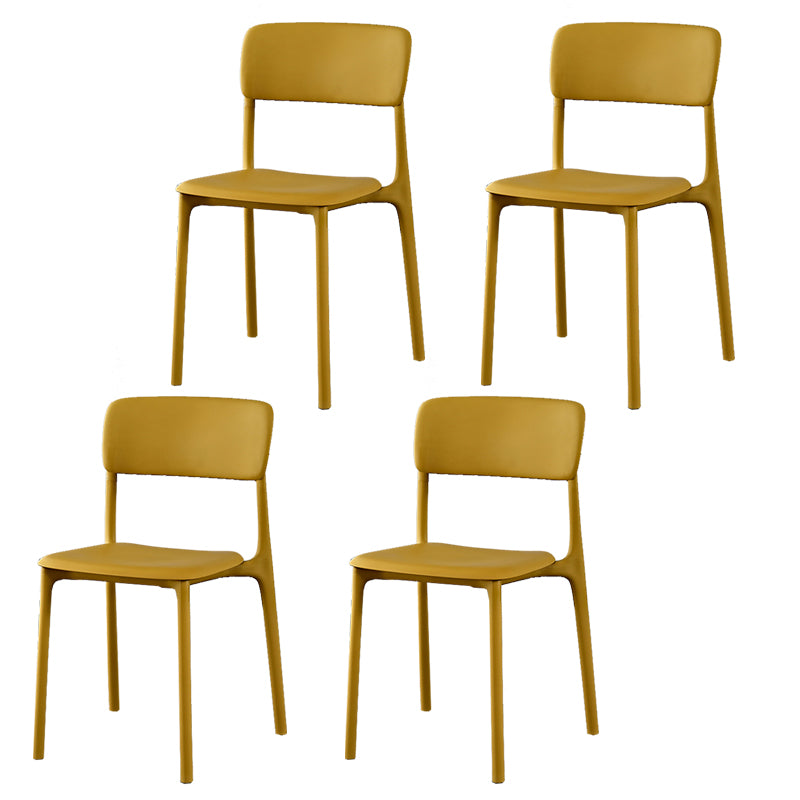 Plastic Modern Contemporary Kitchen Chair Armless Open Back Dining Room Chair