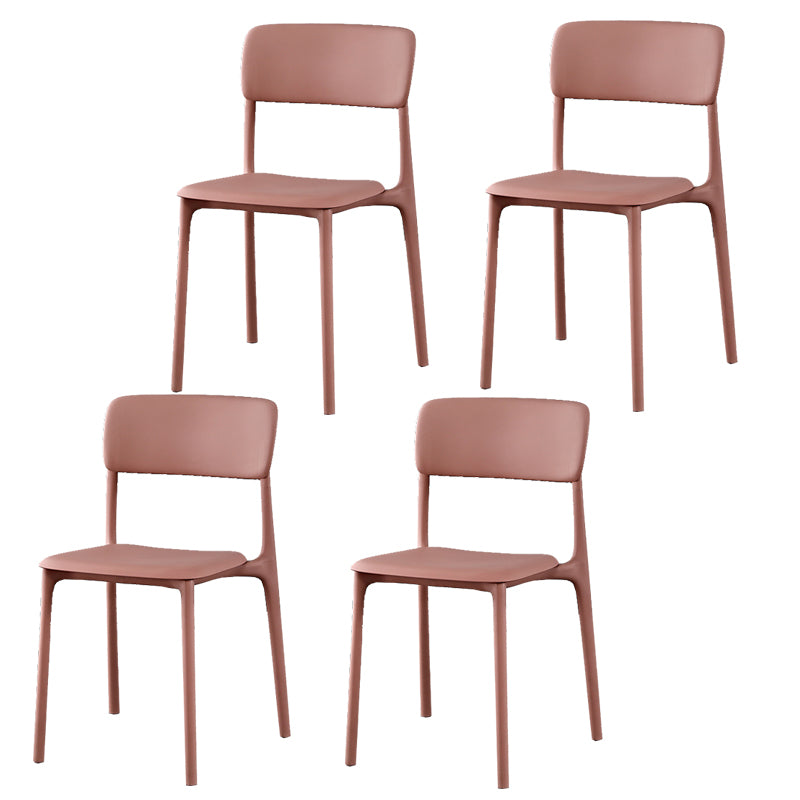 Plastic Modern Contemporary Kitchen Chair Armless Open Back Dining Room Chair